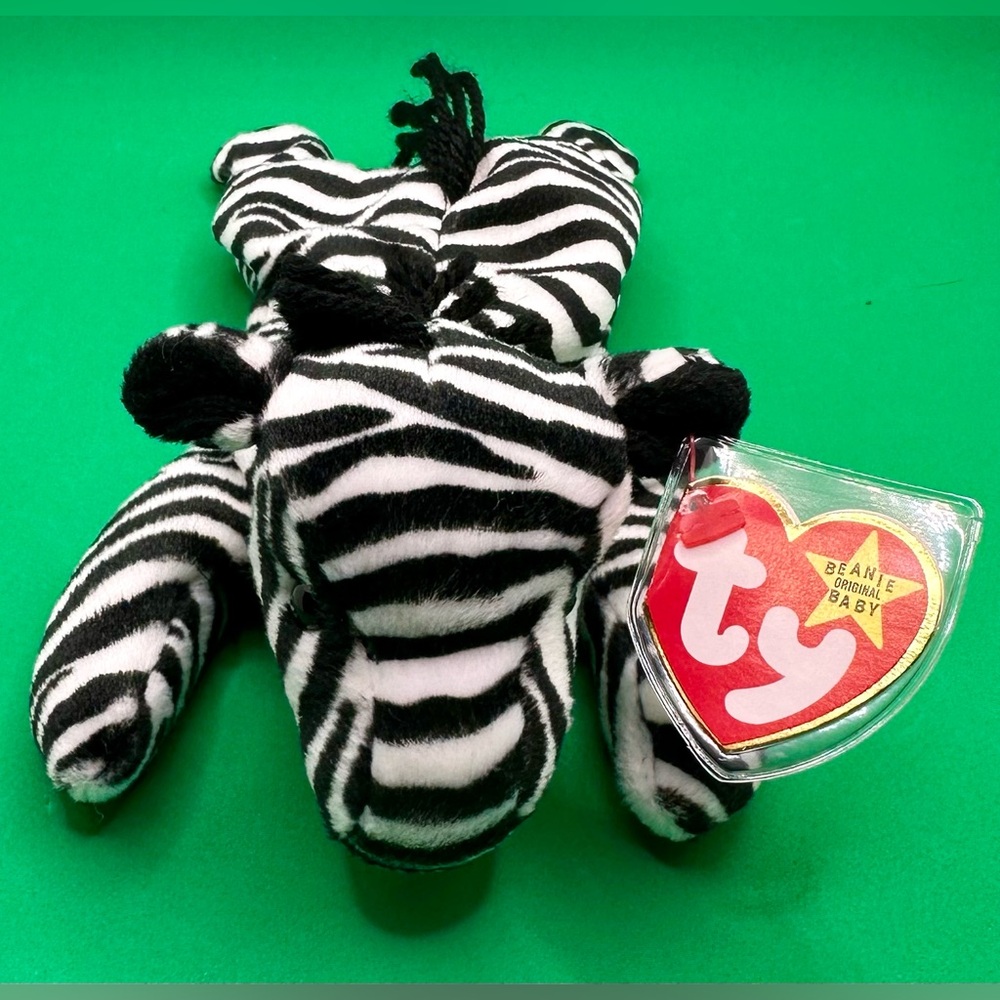 Ty Beanie Babies | Ziggy The Zebra | 4th Gen Hand Tag | 12/24/1995)